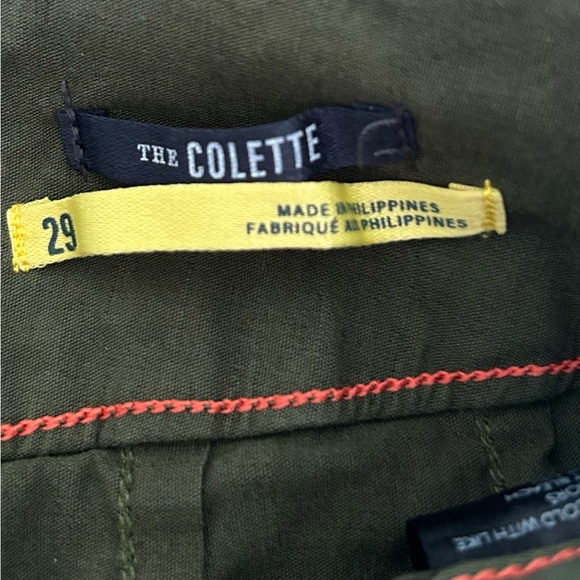 Maeve The Collette Holly Green Linen Viscose Cropped Wide Leg Pants Size 29 - Picture 14 of 15